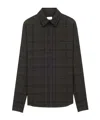 Saint Laurent Cassandre Shirt In Cotton Check In Gray