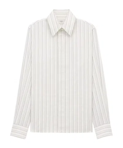 SAINT LAURENT CASSANDRE SHIRT IN STRIPED COTTON