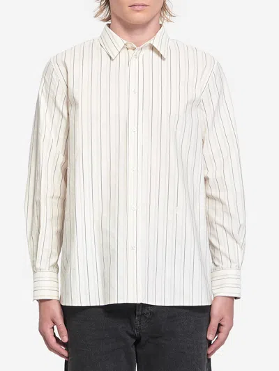 SAINT LAURENT CASSANDRE SHIRT IN STRIPED COTTON