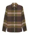 Saint Laurent Cassandre Shirt In Tartan In Multi