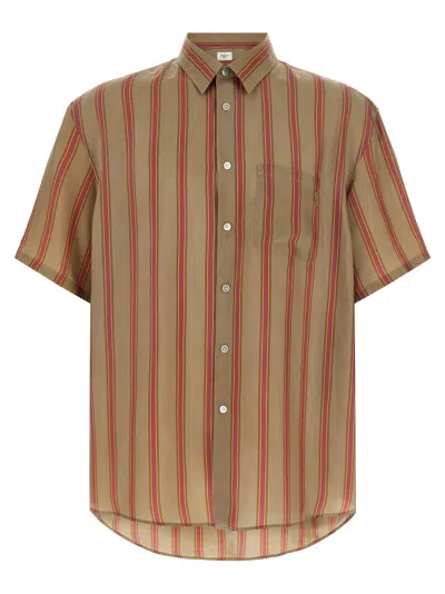 Saint Laurent Cassandre Shirt In Tan