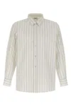 Saint Laurent Cassandre Shirt And Blouse White In Neutral