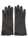 Saint Laurent Cassandre Short Gloves In Black