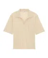 Saint Laurent Poloshirt Mit Cassandre-stickerei In Nude