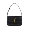 Saint Laurent Solferino Medium Bag In Box Leather In Black
