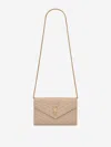 Saint Laurent Cassandre Shoulder Bag In Nude