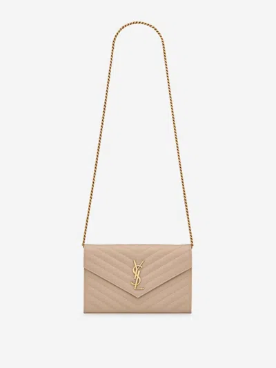 Saint Laurent Cassandre Shoulder Bag In Nude