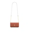 Saint Laurent Cassandre Shoulder Bag In Brown