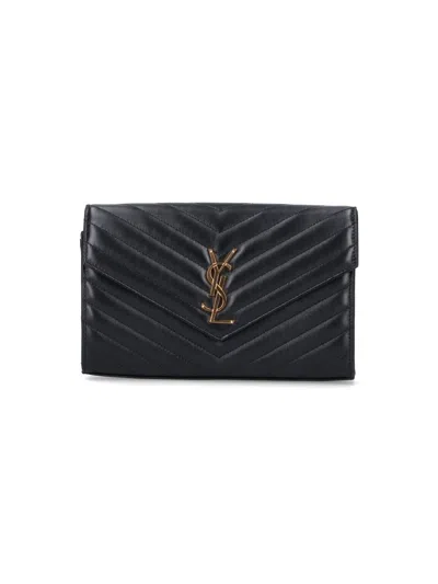 Saint Laurent "cassandre" Shoulder Strap Wallet