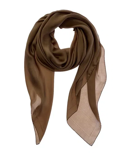 Saint Laurent Cassandre Silk Scarf In Black