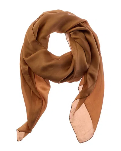 Saint Laurent Cassandre Silk Scarf In Black