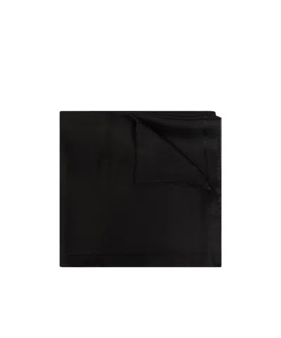 Saint Laurent Cassandre Silk Scarf In Black