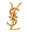 Saint Laurent Hammered Metal Cassandre Single Earring Accessories In Metallic