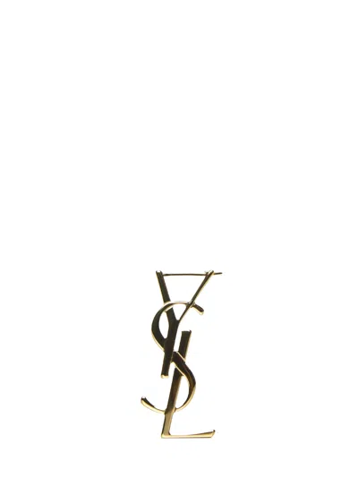 Saint Laurent Cassandre Single Metal Earring In Gold