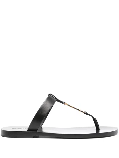 Saint Laurent Cassandre Slides In Black