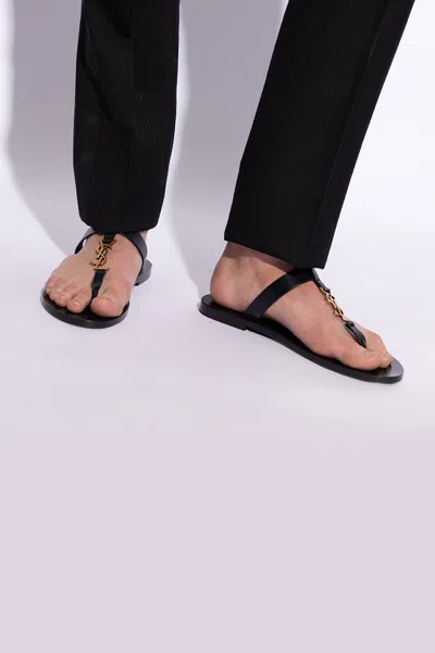Saint Laurent ‘cassandre' Slides In Black