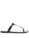 Saint Laurent Cassandre Slides In Brown