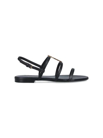 SAINT LAURENT "CASSANDRE" SLINGBACK SANDALS