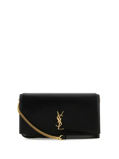 Saint Laurent Cassandre Smartphone Case In Soft Leather In Pattern