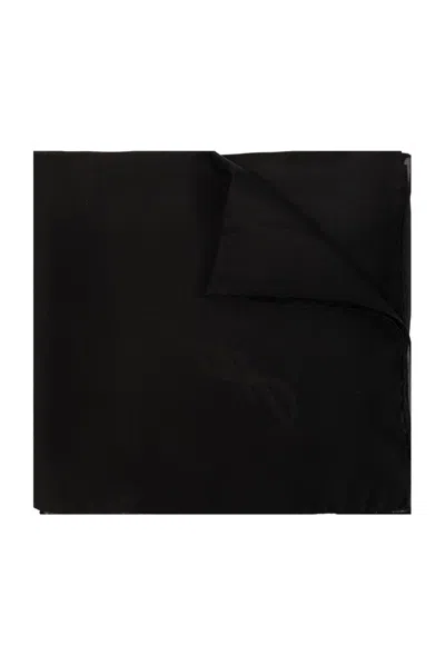 Saint Laurent Cassandre Square Scarf In Black