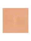 Saint Laurent Cassandre Square Scarf In Semi-sheer Silk Charmeuse In Nude & Neutrals