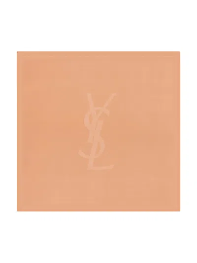 SAINT LAURENT CASSANDRE SQUARE SCARF IN SEMI-SHEER SILK CHARMEUSE