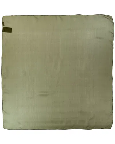 Saint Laurent Cassandre Square Silk Scarf In Beige