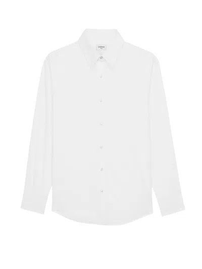 Saint Laurent Cassandre Stretch Cotton Shirt In Multi