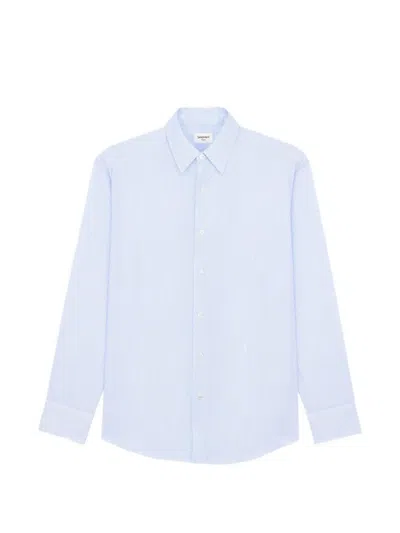Saint Laurent Cassandre Cotton Shirt With Striped Pattern In Multi