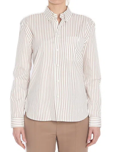 Saint Laurent Embroidered Poplin Shirt In Pattern