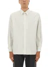 Saint Laurent Striped Long Sleeve Button-down Shirt In White