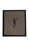 Saint Laurent Cassandre Striped Silk Charmeuse Scarf In Orange