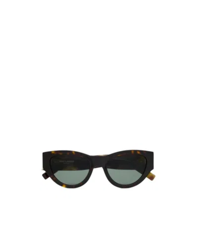 Saint Laurent Cassandre Sunglasses In Black