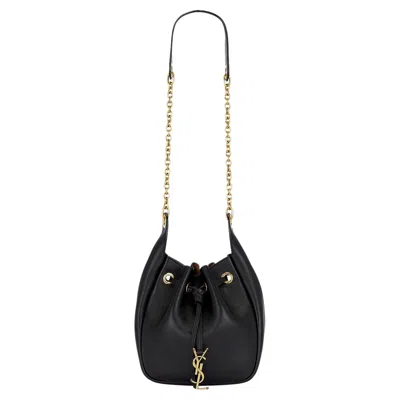 Pre-owned Saint Laurent Cassandre Supple Bucket Bag 'nero/caramel Co' | Black | Women's Size Onesize