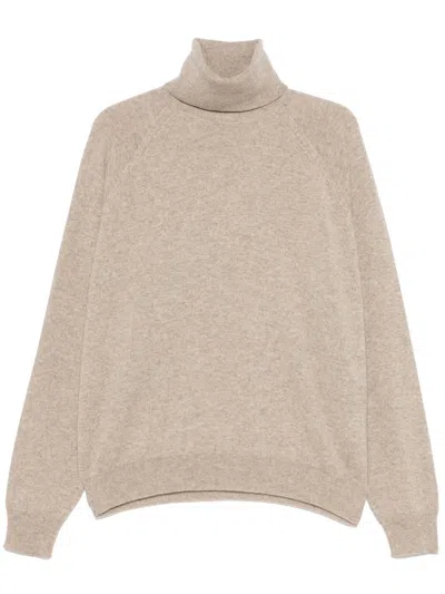Saint Laurent Cassandre Sweater In Neutrals