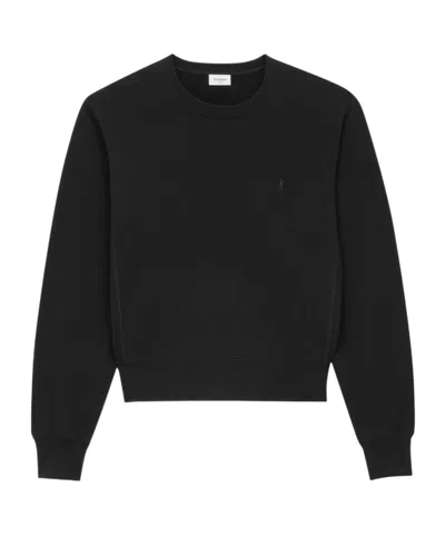Saint Laurent Cassandre Sweatshirt In Black