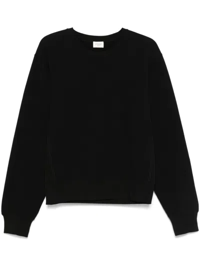 Saint Laurent Certified Cotton Sweatshirt With Cassandre Embroidery In Black