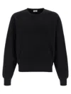 Saint Laurent Certified Cotton Sweatshirt With Cassandre Embroidery In Black
