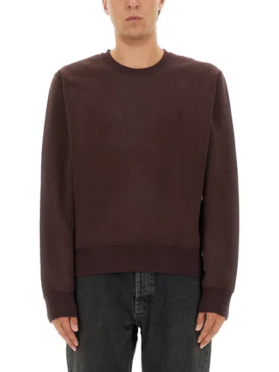 Saint Laurent Cassandre Sweatshirt In Brown