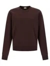 Saint Laurent Cassandre Embroidered Sweatshirt In Brown