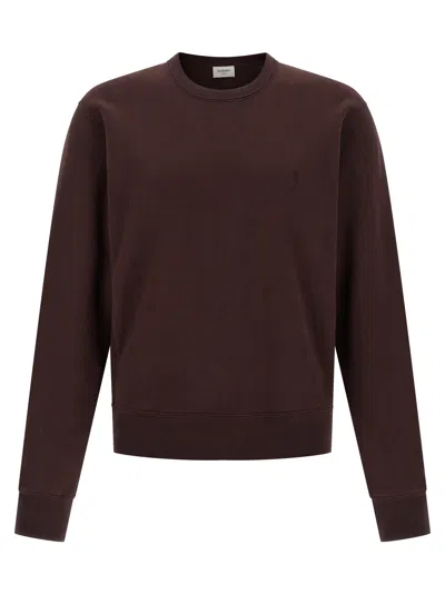 Saint Laurent 'cassandre' Sweatshirt In Burgundy