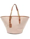 Saint Laurent Cassandre-tag Canvas Tote Bag In Neutrals
