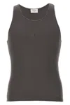 Saint Laurent Ribbed Texture Sleeveless Tank Top