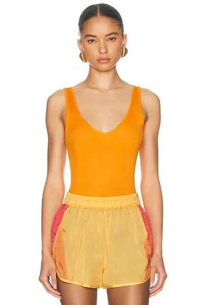 Saint Laurent Cassandre Tank Top In Orange