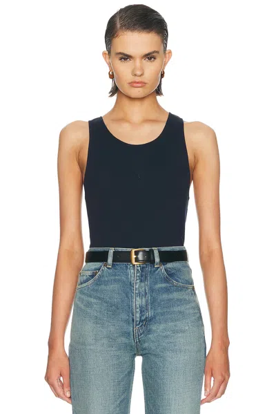 Saint Laurent Cassandre Tank Top In Blue