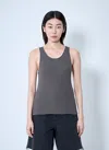 Saint Laurent Cassandre Tank Top In Grey
