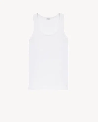 Saint Laurent Cassandre Tank Top In White