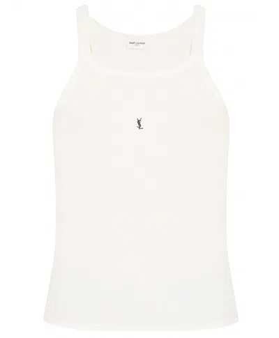 Saint Laurent "cassandre" Tank Top In White