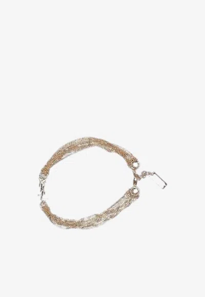 Saint Laurent Cassandre Tassel Bracelet In Gold