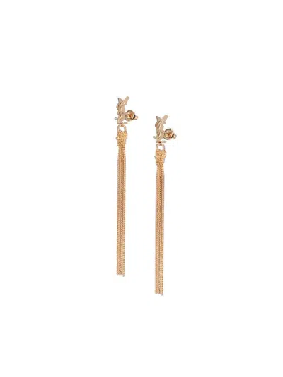 Saint Laurent 'cassandre' Tassel Earrings In Gold